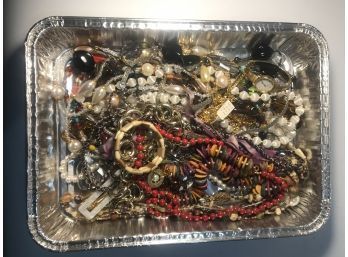 Generous Costume Jewelry Lot Mostly Beads