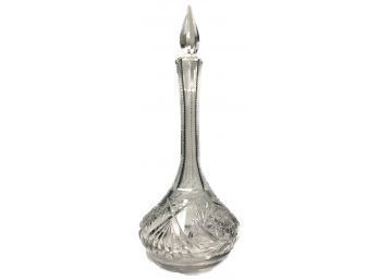 Fabulous Antique Diminutive Cut Crystal Decantor Or Purfume Bottle With Numbered Stopper