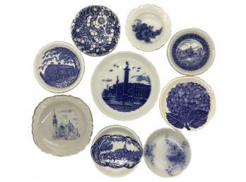 10 Antique Collectible Small And Miniature Porcelain, Ceramic And Ironstone Plates