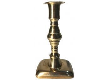 Single Antique Polished Brass Candle Stick Holder