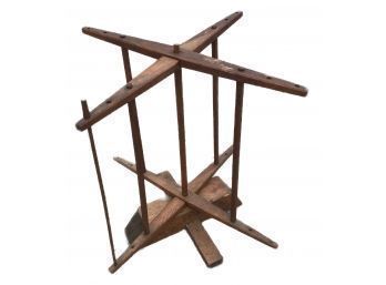 Antique Primitive Vertical Yarn Winder, Folding