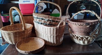 Collection Of 6 Nice Vintage Baskets