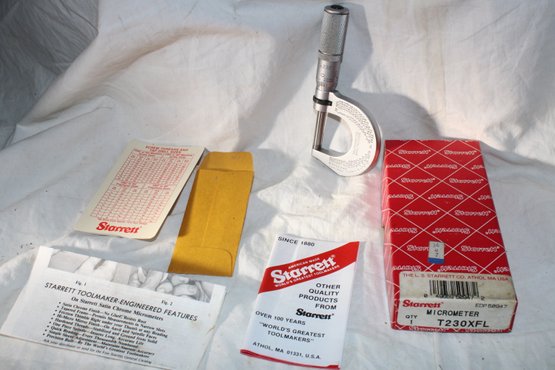 Starrett Micrometer - T230 XFL - EDP 50947 In Box With Original Paperwork