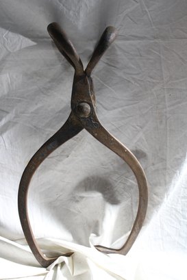 Vintage / Antique - Cast Iron Ice Block Tongs  15.5' X 8.5  - Winter- Food Preppers- (1)