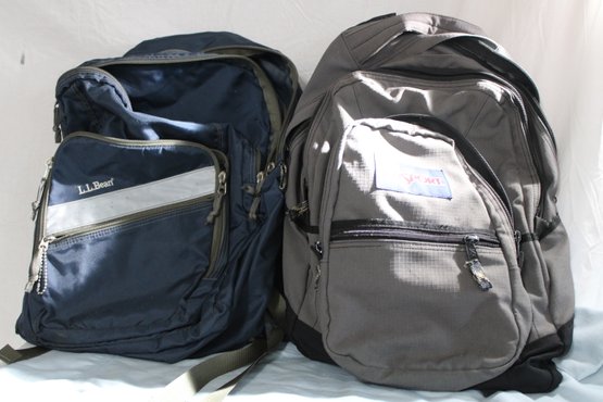 JANSPORT And LL BEAN Back Packs,(2total)  All Zippers Work, Clean, Travel Well!! Camping,