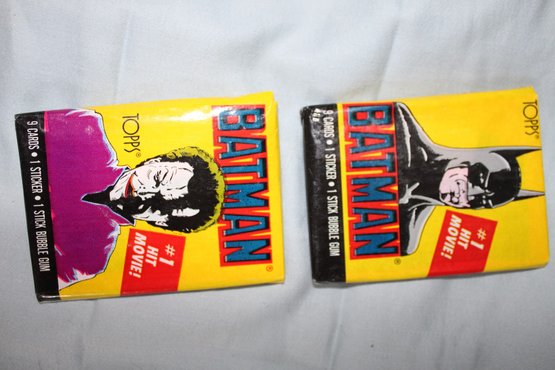 1989 Topps Batman Series I Movie Trading Cards/ Sticker  2 Unopened Pack,  9 Cards (#2)