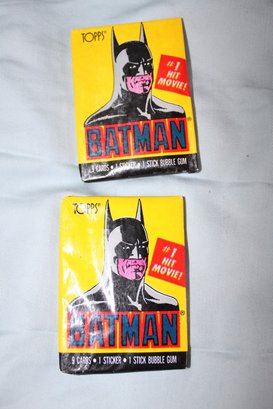 1989 Topps Batman Series I Movie Trading Cards/ Sticker  2 Unopened Pack,  9 Cards (#3)