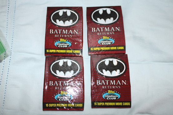 1991 Topps Batman Returns  -Stadium Club Cards -  4 Unopened Packs,  15 Cards Each (#1)