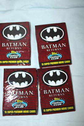 1991 Topps Batman Returns  -Stadium Club Cards -  4 Unopened Packs,  15 Cards Each (#2)