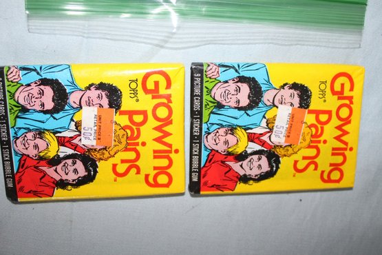 1988 -  Topps- Growing Pains TV SHOW Trading Cards,  2 Unopened Pack, 9 Picture Cards &1 Sticker