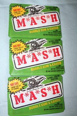 1982- Donruss- M*A*S*H* --NEW HIT TV SHOW  Trading Cards,  3 Unopened Packs, 6 Cards