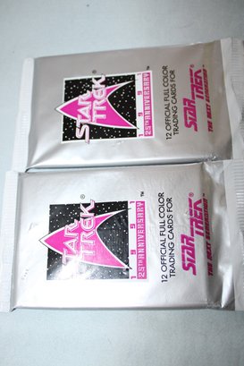 1991 STAR TREK - 25th Anniversary -STAR TREK Trading Cards, *Next Generation* 2 Unopened Packs, 12 Cards Each
