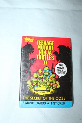 1991 Topps -  Teenage Mutant Ninja Turtles - Secret Of The Ooze Trading Cards, 1 Unopened Pack, 6 Cards