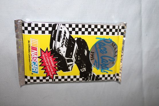 1991  MAXX Racing Cards Official NASCAR Trading Cards,  1 Unopened Pack, 15 Cards, 1 Scratch Game Card
