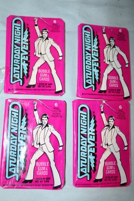 1977 - Donruss- Saturday Night FEVER Movie Trading Cards,  4 Unopened Pack, 6 Full Color Movie Cards
