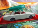 Lesney 1960's - #45 - Ford Corsair,  Matchbox Series  Off White, Red Interior, With Rack And Boat