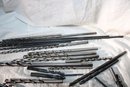 Miscellaneous Assortment Of Machinist Drill Bits  See Pics  Some Extended Length Power Tool Accessories