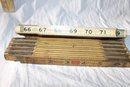 Vintage Carpenter Tools - 2 Folding Wooden Rulers, Miller's Falls N0.1581, Lufkin K46  Red End Extension