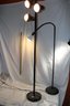 2 Floor Lamps, One Has 3 Adjustable Angle Lights, One Has An Articulating Neck - Working No Shipping