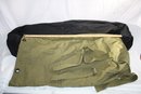 2 Thick Canvas Duffel Bags - One Olive Green Standard Military, One Black  3 Ft  New