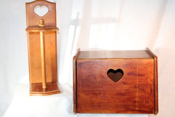 2 Heart Themed Wooden Kitchen Items By Preferred Stock Kitchenware