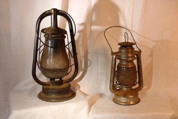 2 Antique Oil Lanterns