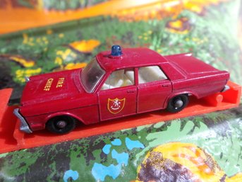 Lesney - 1972  Vintage # 55/59  Matchbox Series- Ford Galaxie - Red - Fire Chief Car