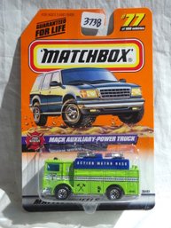 Matchbox 1998 -  Mattel Wheels #77 -Fire Rescue - Mack Auxillary Power Truck In Original Wrapper  Series 16