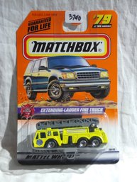 Matchbox 1998 - Mattel Wheels #79 -Fire Rescue -Extending Ladder Fire Truck In Original Wrapper  Series 16