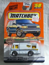 Matchbox 1998 - Mattel Wheels #58 - Wilderness Adventure -Truck Camper In Original Wrapper  Series 12