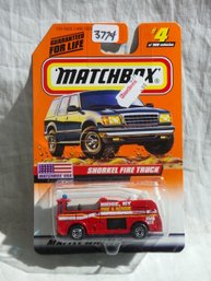 Matchbox 1998 - Mattel Wheels # 4 -  Matchbox USA - Snorkel Fire Truck In Original Wrapper - Series 1