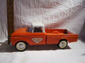 1960's Vintage - Nylint Toys- Ford F100, U-Haul Rental Trailers On Door, Independent Suspension, Tail Opens