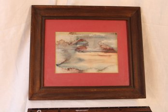 Vintage 1988 Signed Watercolor Dorothy Yoder, Entitled ( Appropriately) 'planetary Odessey'