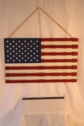 Hanging Lath Art   USA Flag