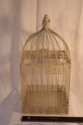 Medium White Wire Cage For Arrangements Etc.