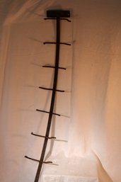 Unique, Creatively Designed Rustic Coat Hanger To Span A Corner At An Angle, 8 Large Double Hooks,