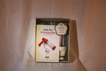 Cookie Press And Decorating Bottle - Kuhn Rikon Switzerland- Instructions And Recipes