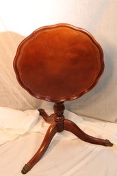 Tilt Top Table,  Three Legs And Three Metal Claw Feet