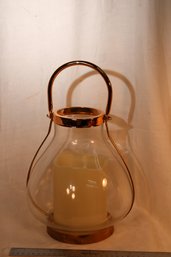 Copper Colored Large Candle Lantern