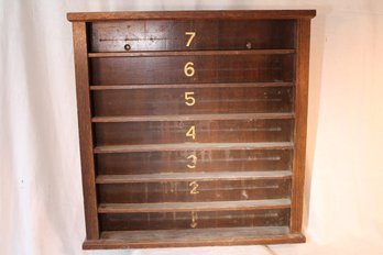 Antique Oak Billiard Ball Rack