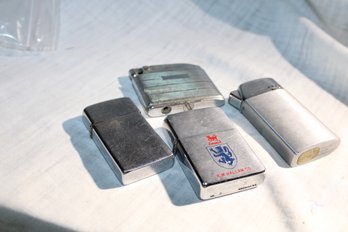 4 Vintage  Cigarette Lighters   1 Ronson Adonis, 2 Zippo, 1 Bentley