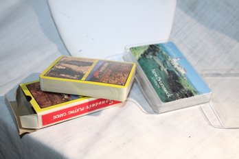 Vintage - 2 Decks Of Souvenir Cards- Still Wrapped In Boxes, Ausable Chasm & New Brunswick