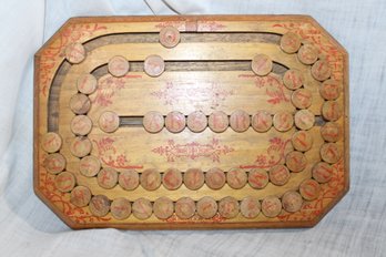 Antique 1886 Child's Universal Spelling Board, Handwritten Gift Signature From Carrie To Jay, Alice & Gilbert!