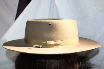 Vintage  Ruggedly Stylish  'No. 1 Quality Stetson' Size 7/8 With Leather Stampede Strings