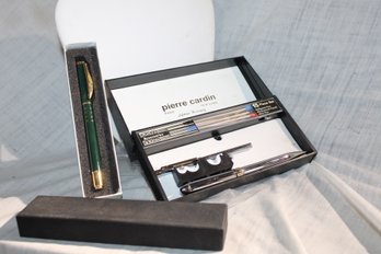 Vintage Pierre Cardin Pen Set- 15 Piece (?) & Official Dale Carnegie Training Pen 'Outstanding Performance'