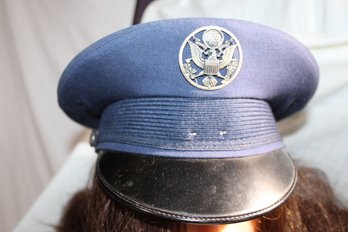 Vintage USAF Military Dress Uniform Hat - Size 7&1/8