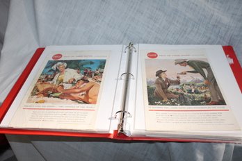 Vintage Scrapbook Of Vintage Coca Cola Advertising Pictures & Phrases, Many Holiday Ads ,  Even The Bubbles Ta