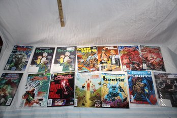 Comics - Lot Of 14 Miscellanious Comics  See Pic For Content - He-Man, Blue Beetle, Doom Patrol