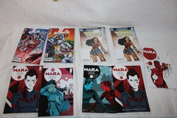 Comics -  Lot Of 9  Miscellaneous Comics -J.L.A. &  Mara & Wonder Woman