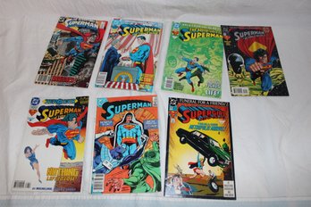 Comics -  Lot Of 6  Miscellaneous 5 Superman & 1 Supergirl Comics -